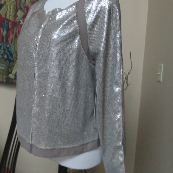 Reba Sequined open front Cardigan NWT / M - Picture 7 of 7